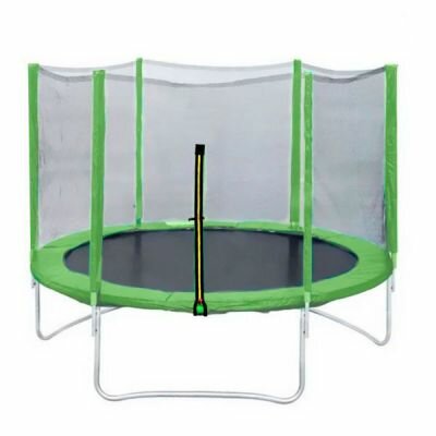 Каркасный батут DFC Trampoline Fitness 14FT-TR-LG с сеткой 427х427 см зеленый