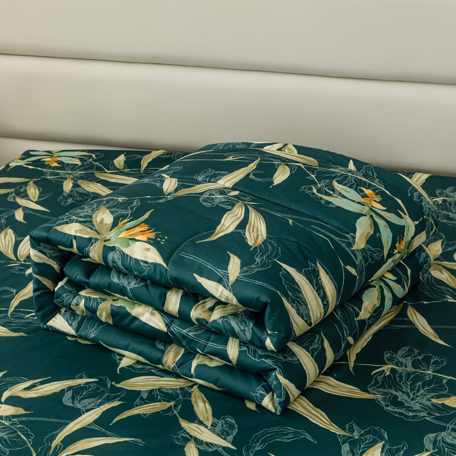 Комплект постельного белья Сатин с Одеялом 100% хлопок на резинке OBR131 - фотография № 9