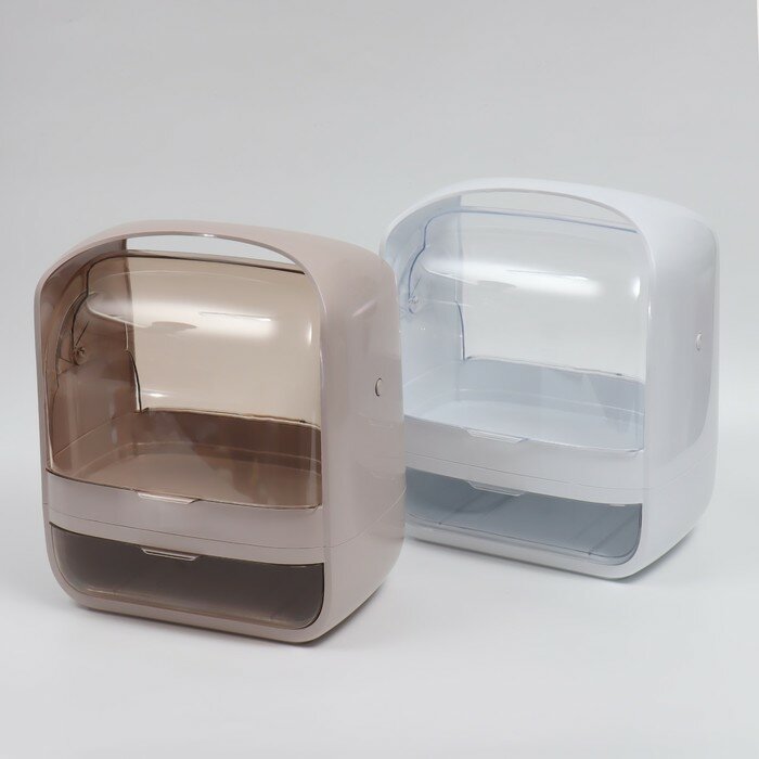Органайзер для хранения, с крышкой, 1 секция, 1 выдвижной ящик, 26 × 18 × 31 см, в картонной коробке, цвет микс - фотография № 5