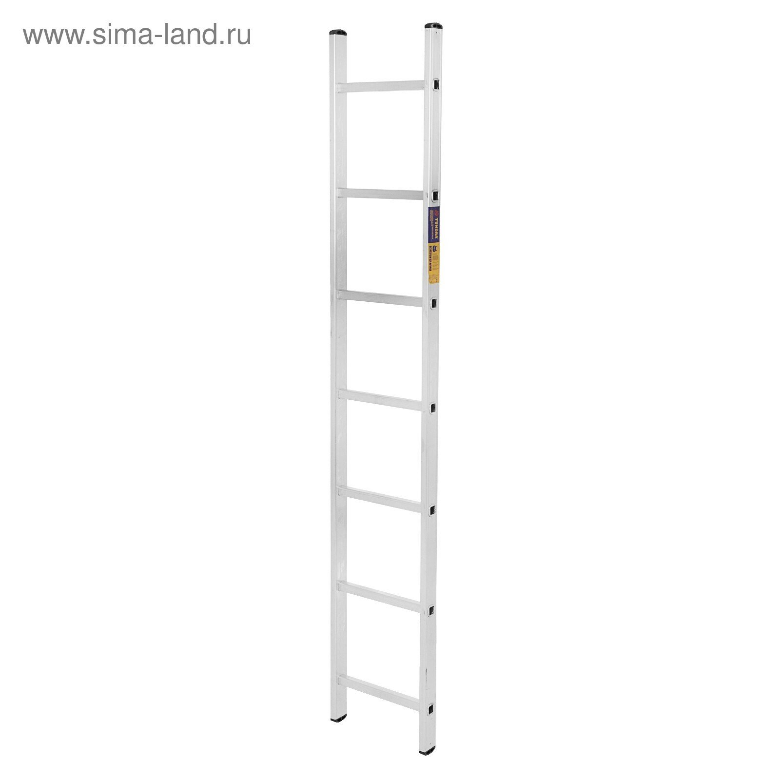 фото Лестница тундра, алюминиевая, односекционная, приставная, 7 ступеней, 1950 мм