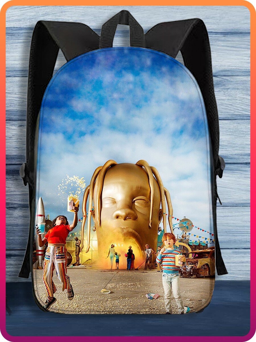 фото Рюкзак музыка трэвис скотт (travis scott, рэп, реп, певец) - 2122