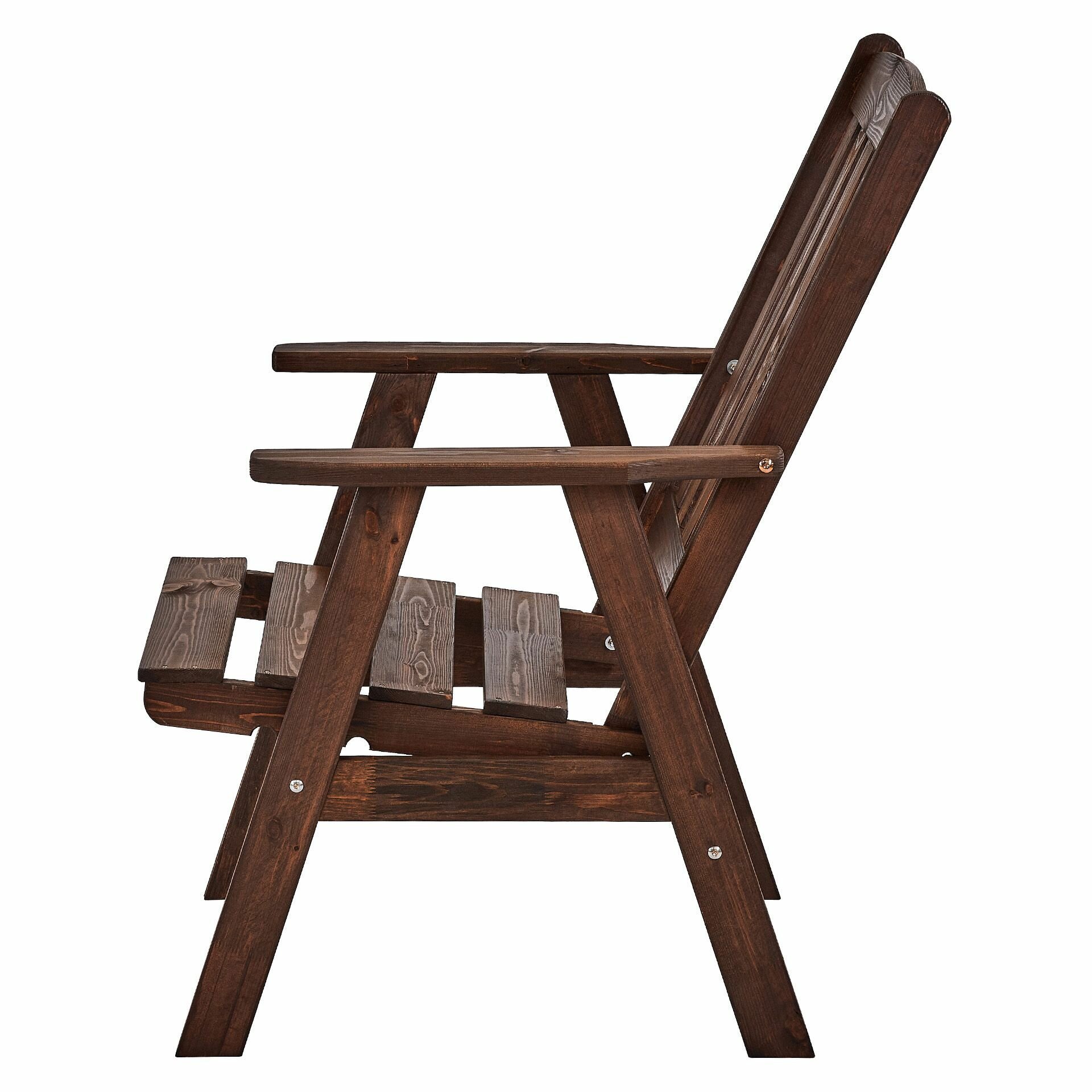 Кресло деревянное для сада и дачи, 3-позиционное оливер - фотография № 4