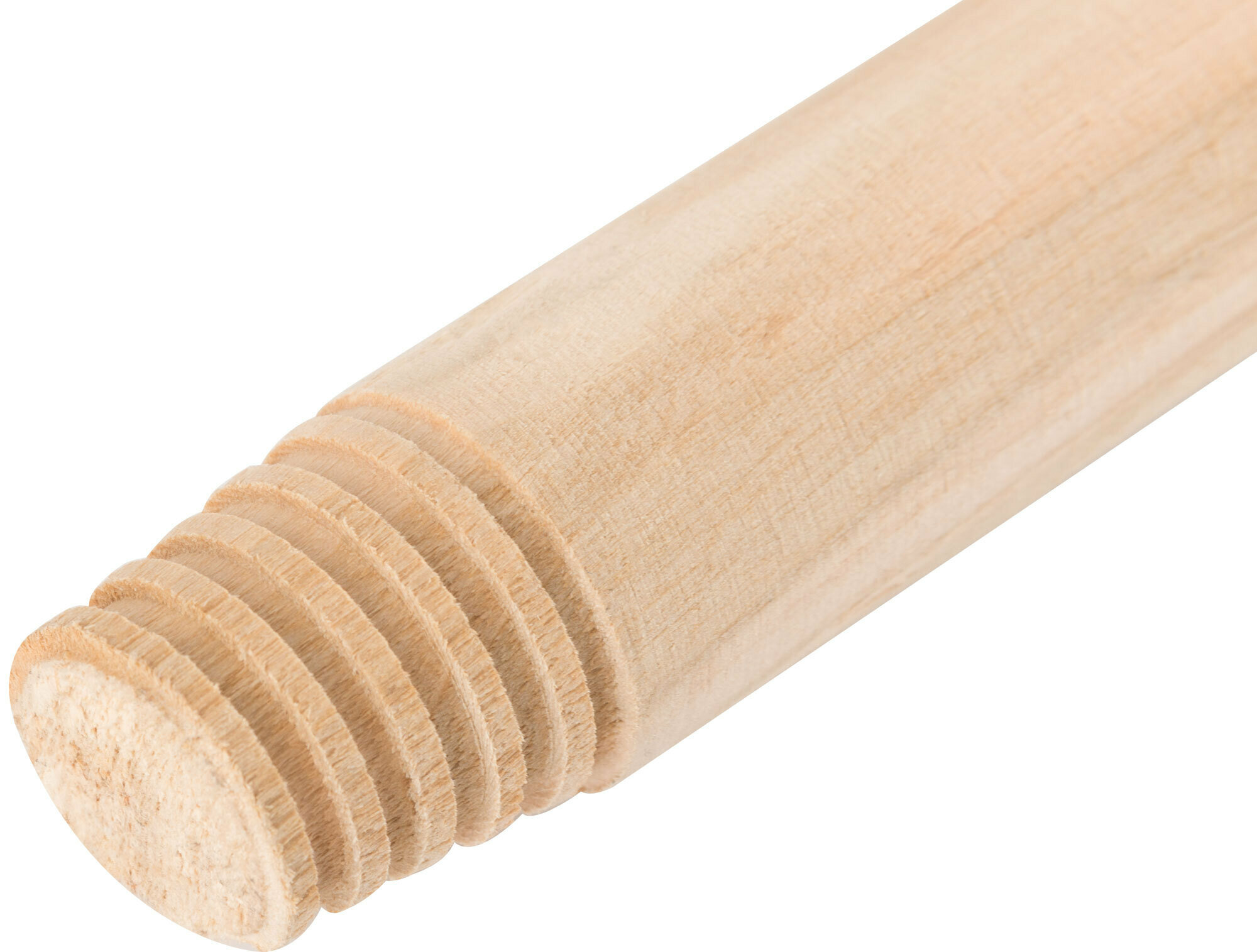 Черенок для метел деревянный с деревянной резьбой 1200 мм 68018 - фотография № 3