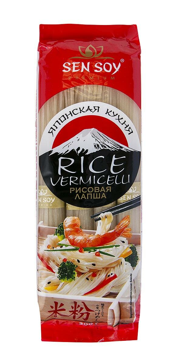 Упаковка 24 штуки Лапша SEN SOY рисовая "Rice vermicelli" 300г Китай