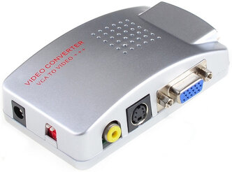 Преобразователь видеосигнала с VGA на AV(3RCA) (Серебристый)