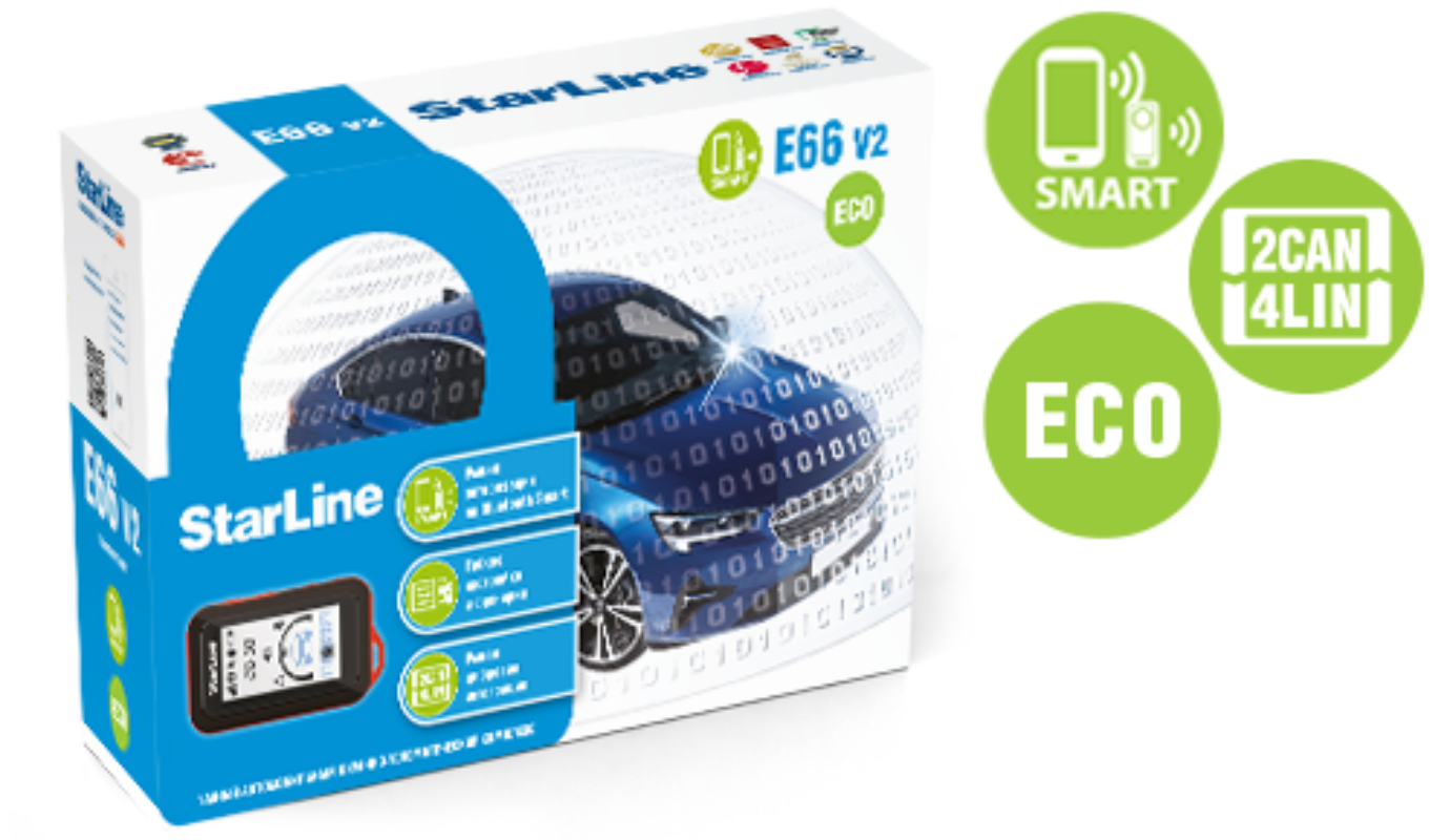 StarLine E66 V2 BT ECO 2CAN+4LIN