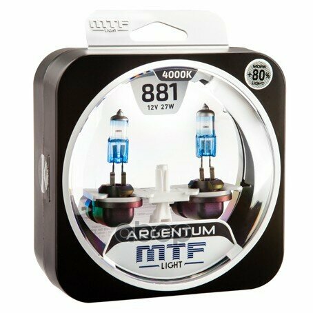  Mtf H27 12v 881 27w - Argentum +80% 4000k MTF Light . H8A1281