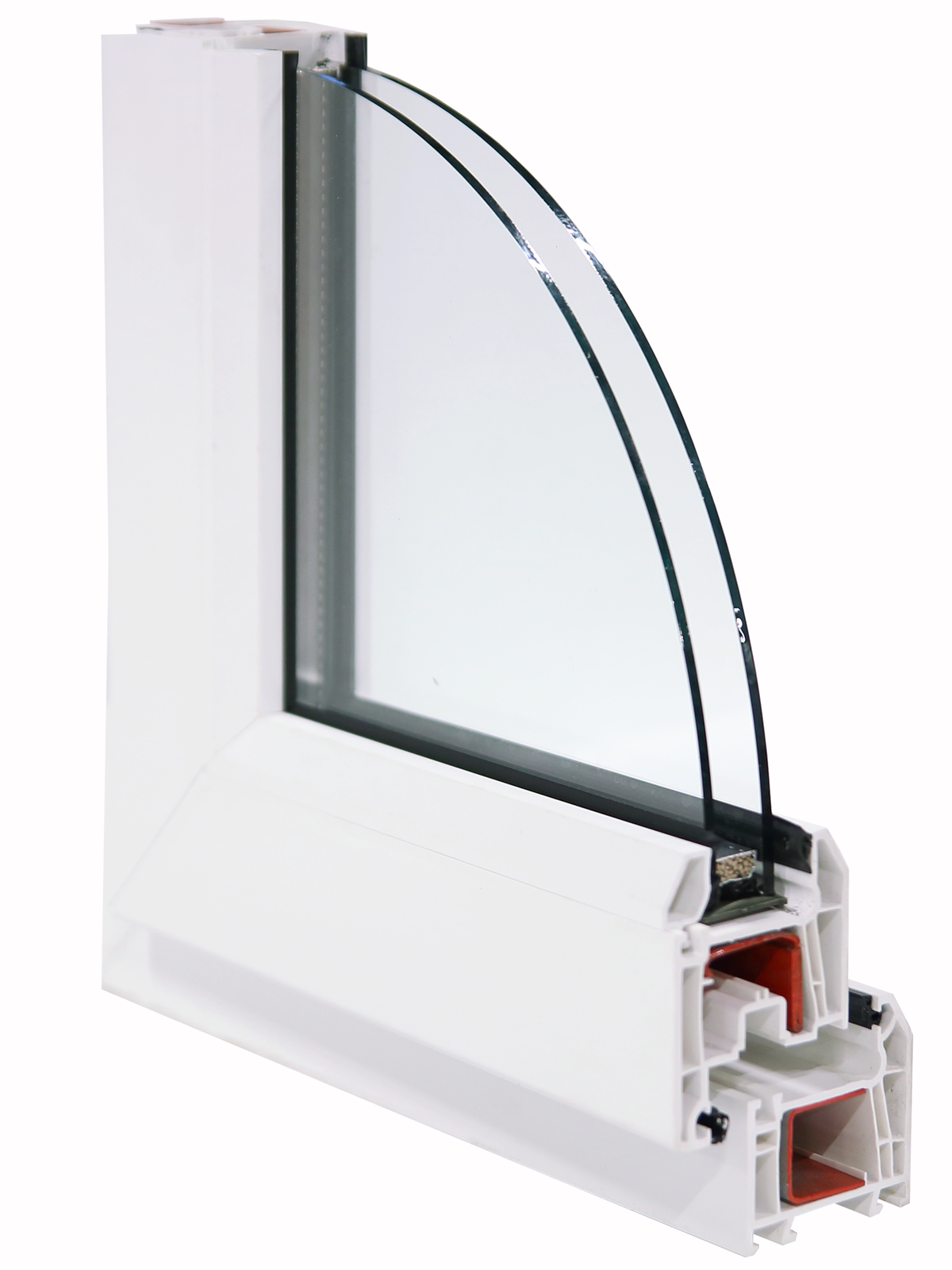Окно пластиковое ПВХ WHS by VEKA 1000(ш)*1160(в)мм, двухстворчатое, левая глухая, правая поворотно-откидная, с однокамерным стеклопакетом - фотография № 2