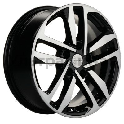 Khomen Wheels KHW1612 (Elantra/Ceed/Cerato/i30) Black-FP 6.5x16/5x114.3 ET50 D67.1