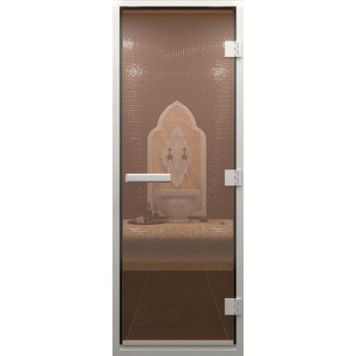 Дверь "Паромакс-Авила" для хамам "Бронза" 190*70 левое открывание