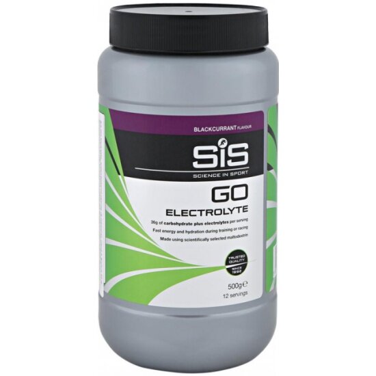 Напиток углеводный SIS GO Electrolyte Powder, с электролитами в порошке, вкус Черная Смородина, 500 гр.