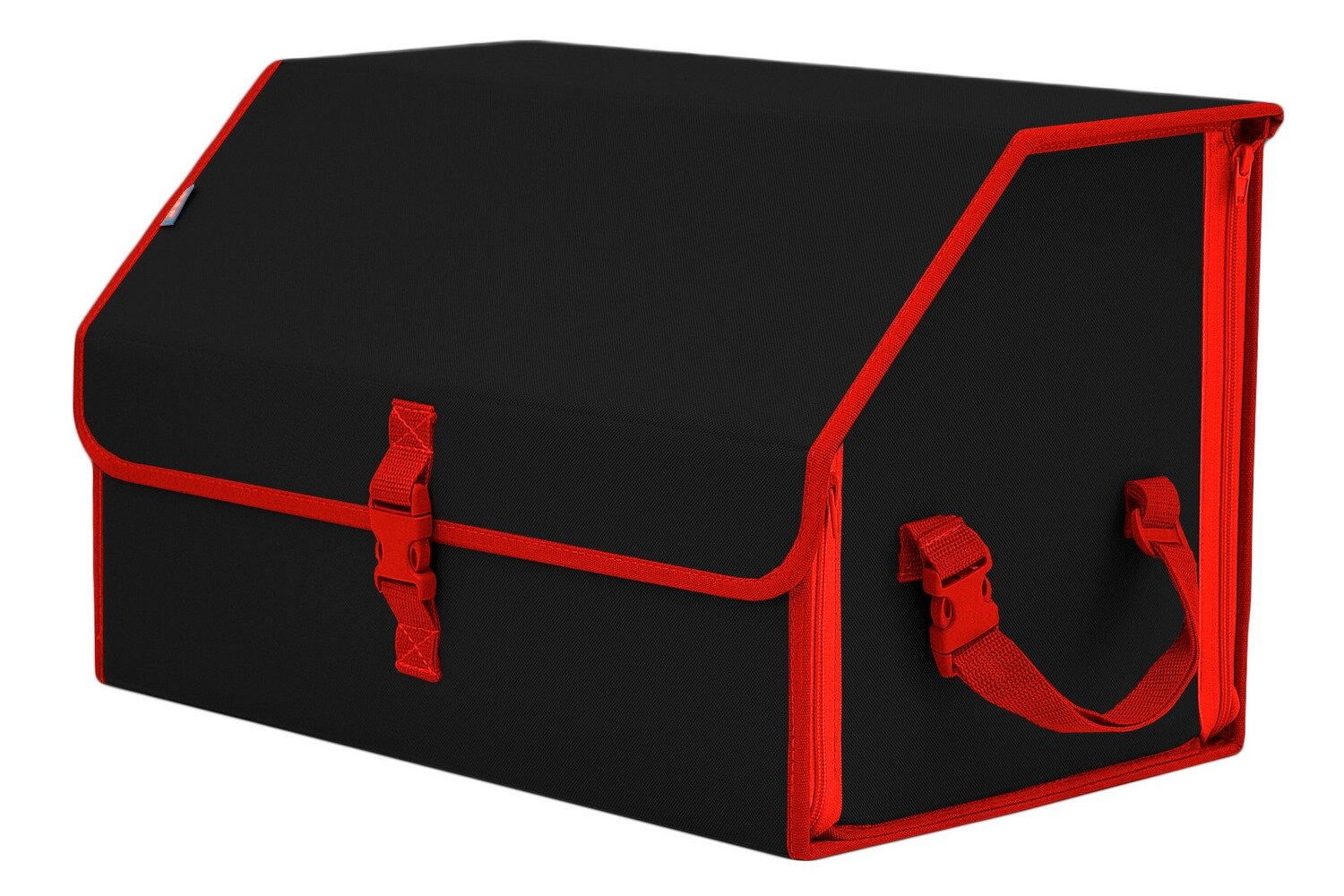 Органайзер-саквояж в багажник "Союз" (размер L). Цвет: черный с красной окантовкой.