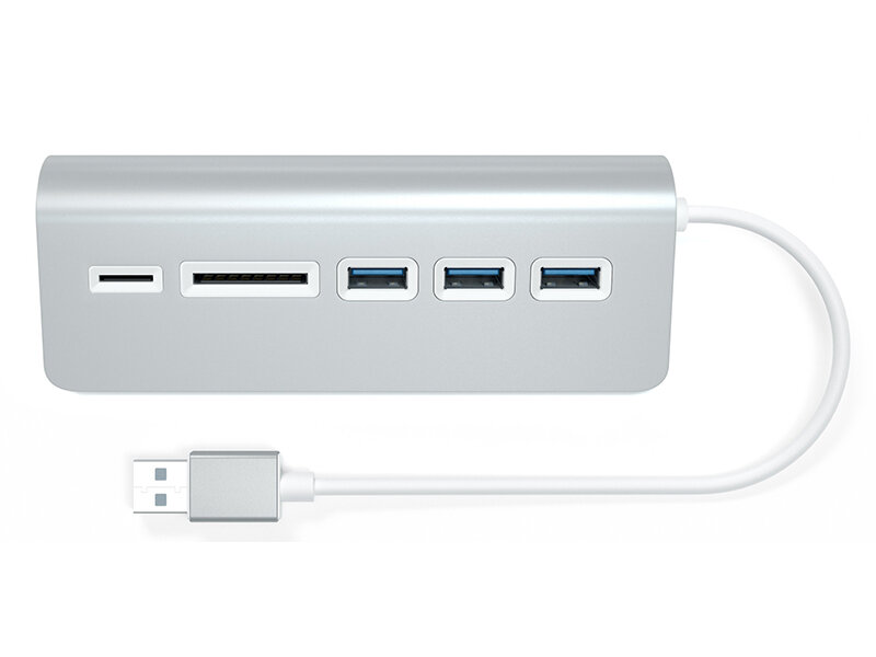 USB-концентратор Satechi Aluminum USB 3.0 Hub & Card Reader разъемов: 3