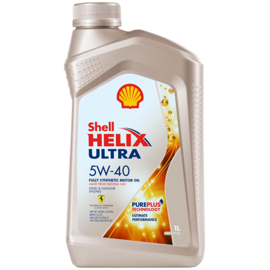 Моторное масло SHELL Helix Ultra 5W-40 синтетическое 1 л