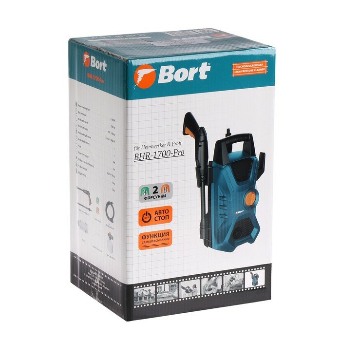 Мойка высокого давления Bort BHR-1700-Pro, 1600 Вт, 120 бар, 420 л/ч - фотография № 18