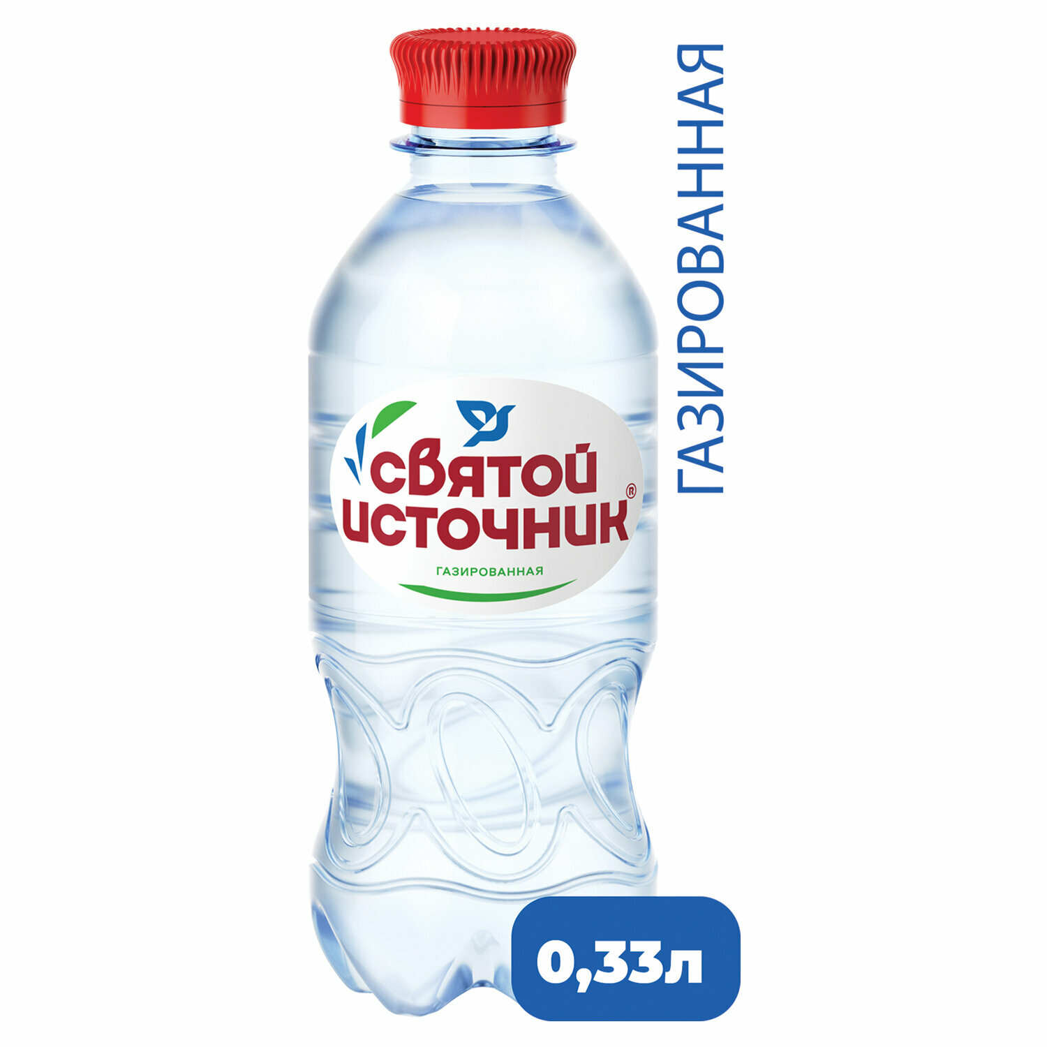 Вода газированная питьевая святой источник, 0,33 л, пластиковая бутылка - фотография № 2
