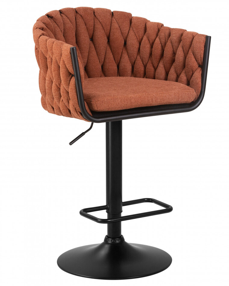 Барный стул Leon LM-9690 оранжевая ткань (LAR 275-27) DOBRIN