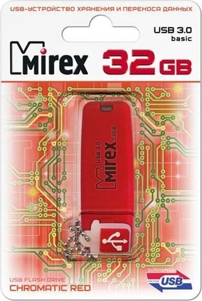 Флеш накопитель 32GB Mirex Chromatic, USB 3.0, Красный 13600-FM3СHR32