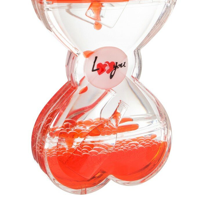 Гелевые часы, с мигающим шариком, 13 х 7,5 см, красные - фотография № 5