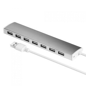 USB-концентратор 7 портов GCR USB2.0 Silver (GCR-UH217S)