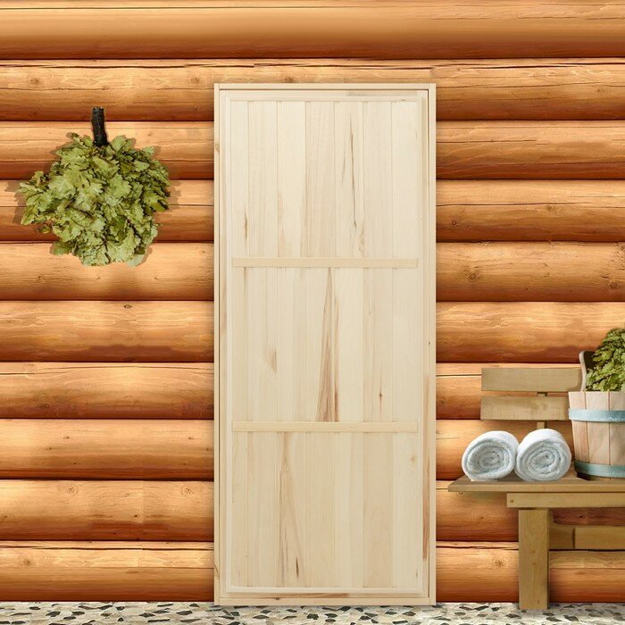 Дверь для бани и сауны "Эконом", 160×70см - фотография № 5
