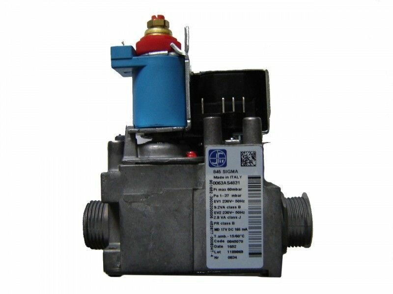 Клапан газовый SIT 845 SIGMA (синяя модуляционная катушка) 0.845.070, 0.845.058 - R10021021 - фотография № 3