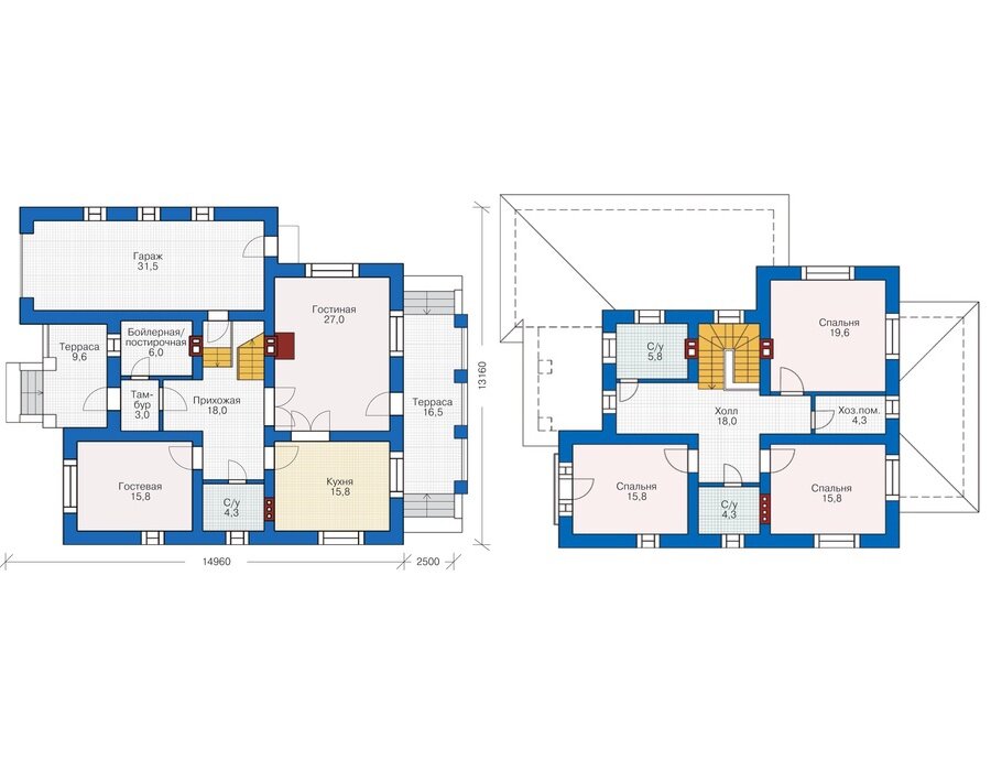 Проект дома Plans-72-52 (205 кв.м, кирпич) - фотография № 3