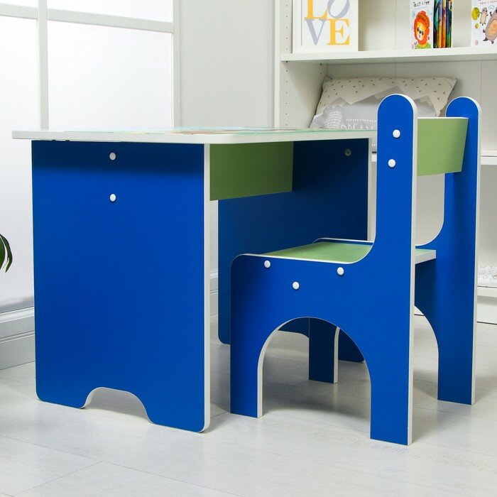 Синий трактор Комплект мебели «Синий трактор», стол и стул - фотография № 6