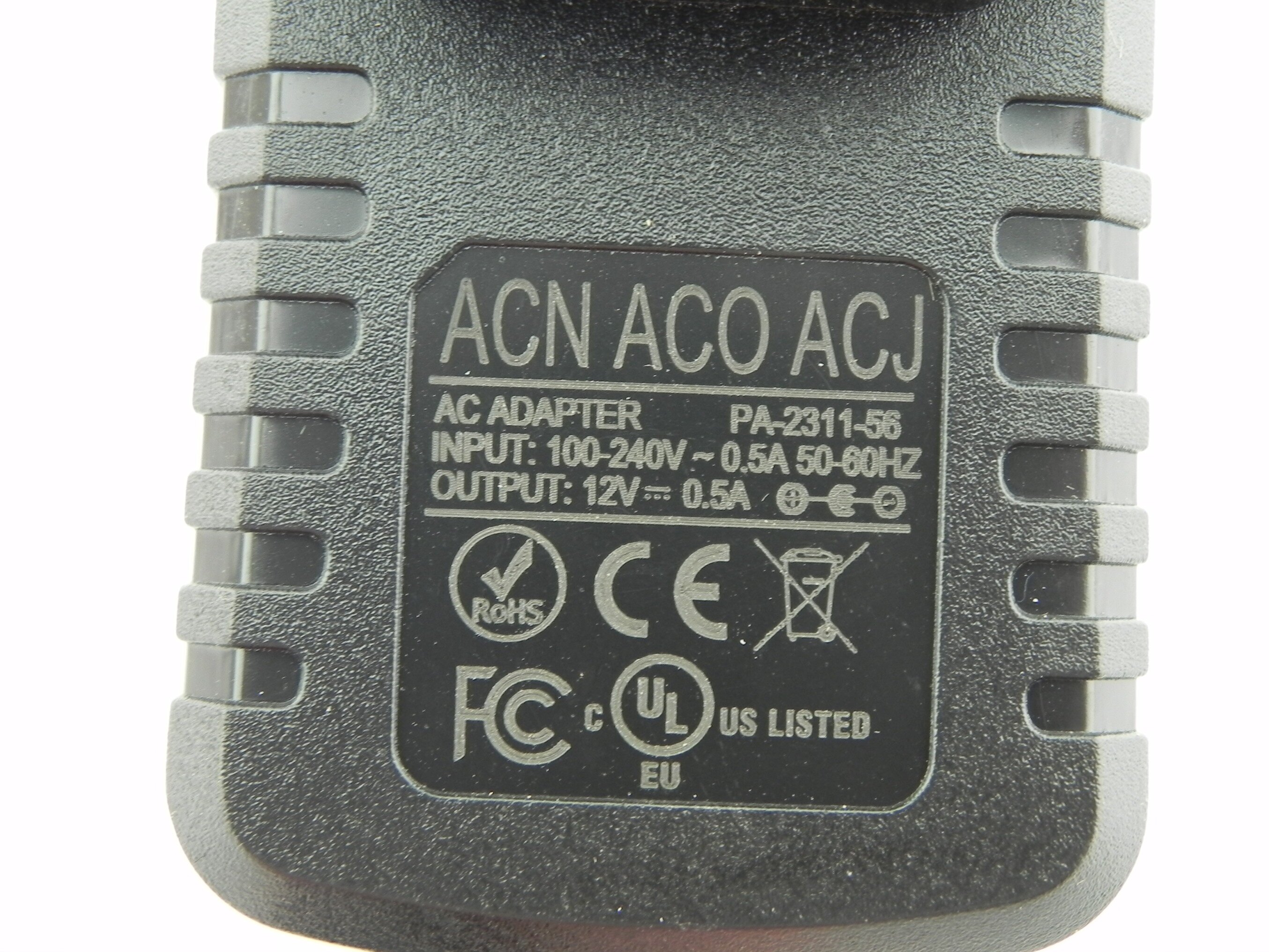 Блок питания для синтезаторов 12V 0.5A 6W 5.5x2.5 внешний(+) внутри(-) прямой штекер как ACN/ACO/ACJ — фото 3