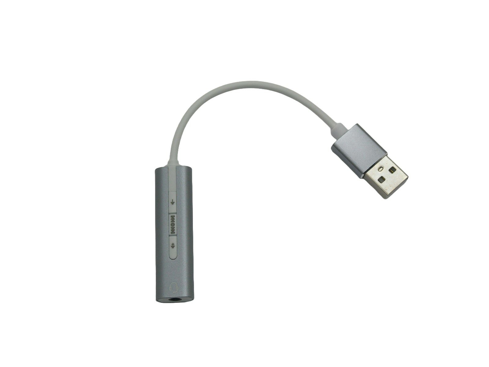 Звуковая плата Orient AU-04PL (1 микрофон+ 1 наушники) USB серебристый