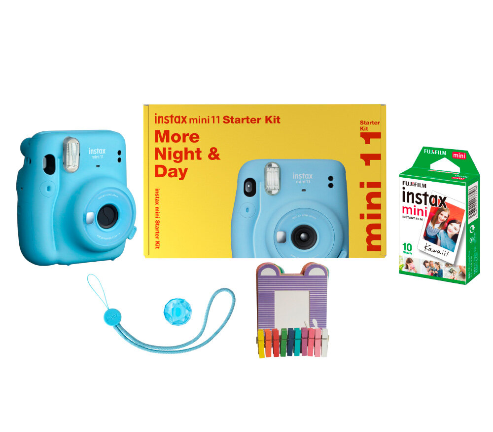 Фотоаппарат моментальной печати Fujifilm Instax MINI 11 Starter kit голубое небо