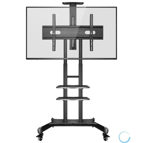Мобильные стойки ONKRON ONKRON TS1881 чёрная 2 полки для AV в комплкте Для телевизоров диагональю 55"-80" Максимальн