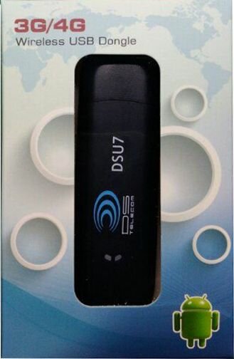 Модем 2G/3G/4G DS Telecom DSU7, черный USB, внешний