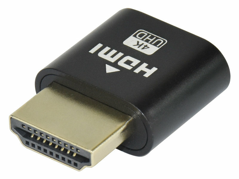 Цифровой эмулятор монитора виртуальный дисплей HDMI 4K EDID для майнинга KS-is