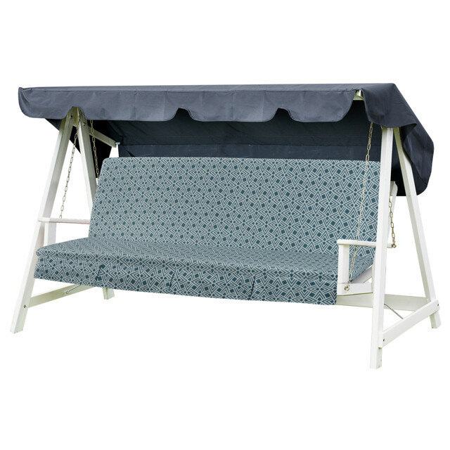 фото подушка для качелей 104х170х5см со спинкой хлопок в асс-те