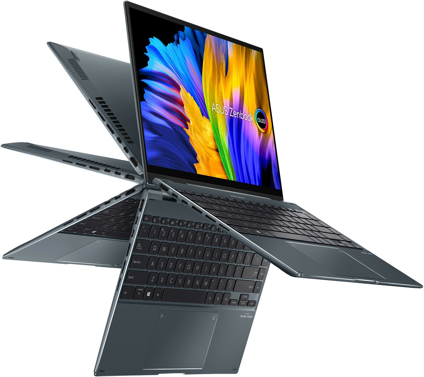 Ультрабук Asus ZENBOOK 14 Flip OLED UP5401Ea-KN119W 90NB0V41-M006P0 (Core i7 2800 MHz (1165G7)/16384Mb/512 Gb SSD/14"/2880x1800/Win 11 Home)