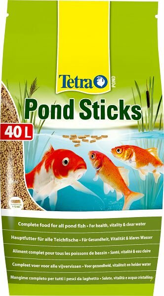 Tetra TetraPond Sticks основной корм для всех видов прудовых рыб, палочки 40 л