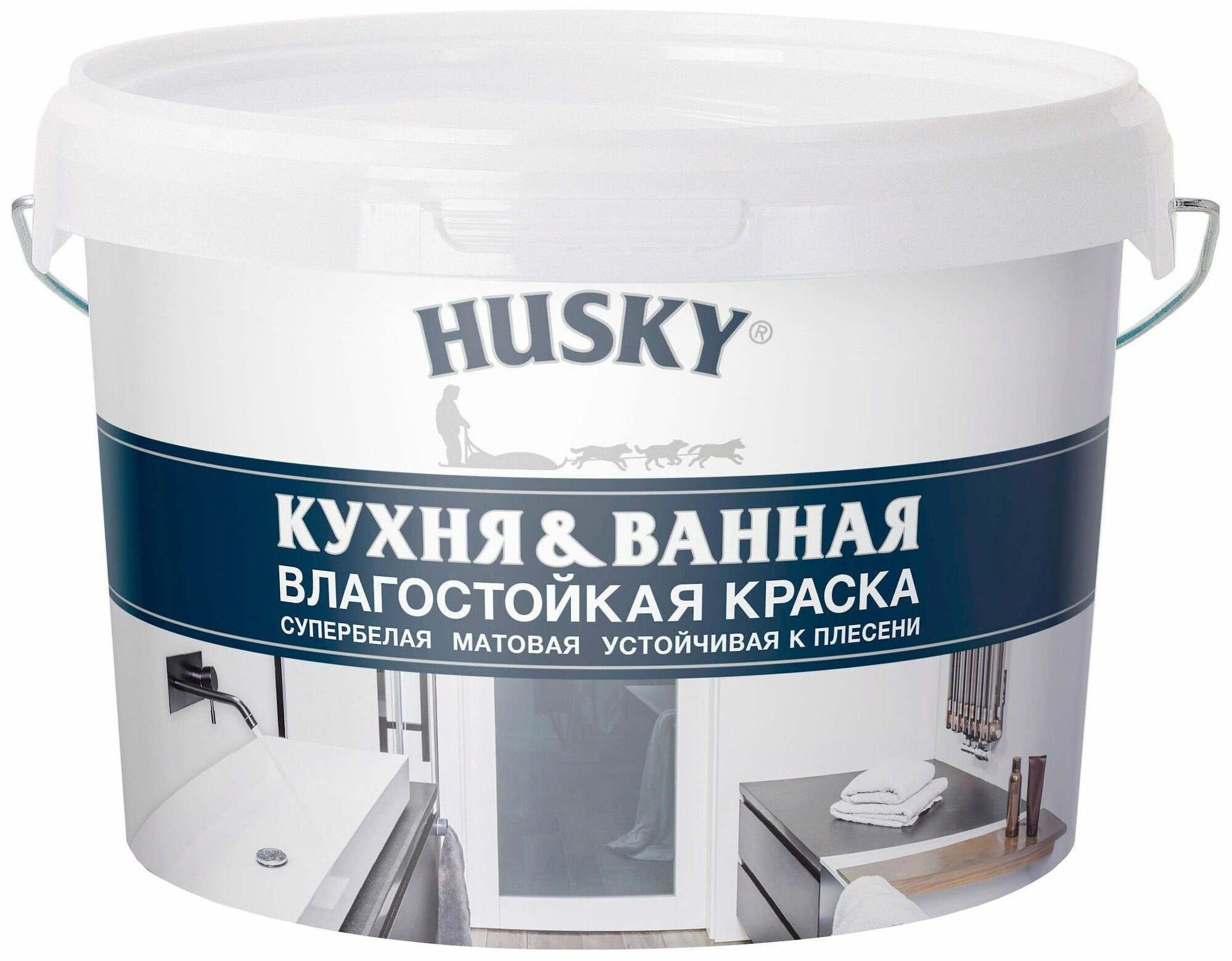 Краска акриловая HUSKY для кухонь и ванных комнат