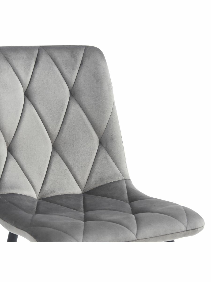 фото Мягкий стул для кухни, велюр, металлическая опора