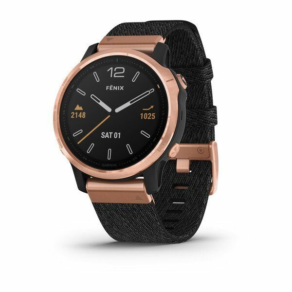 Часы GARMIN Fenix 6S Sapphire (Rose Gold/Black Nylon Band) (Часы GARMIN fenix 6S SapphireRose Gold/Blk w/Nylon BandGPS (010-02159-37))