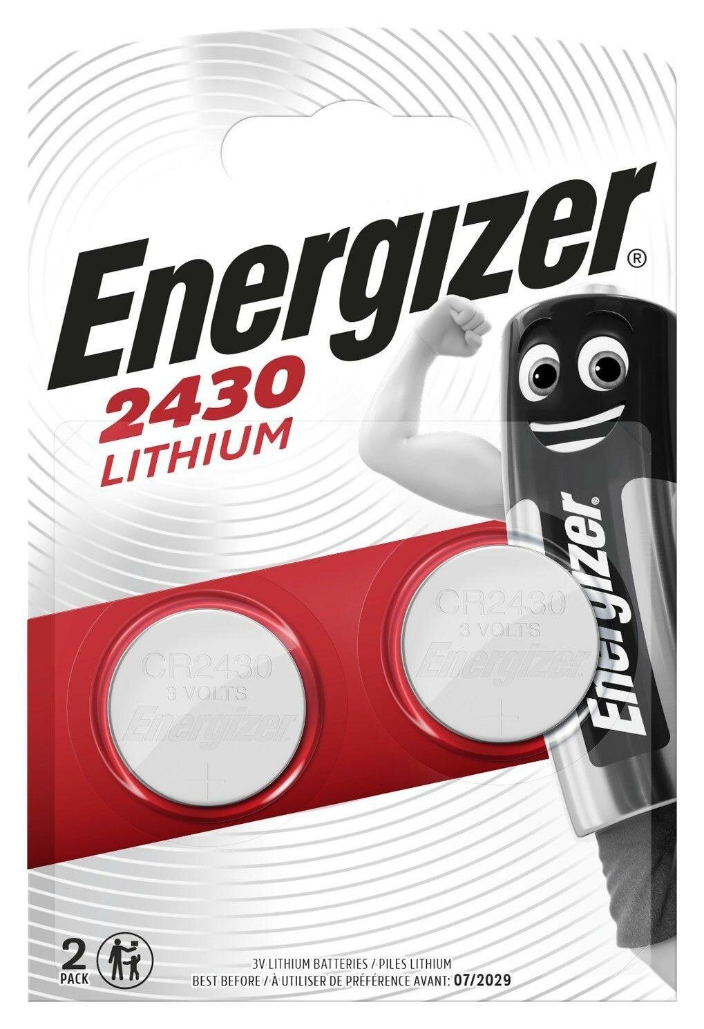 Energizer CR2430 Lithium 3V BL2 , 2шт.