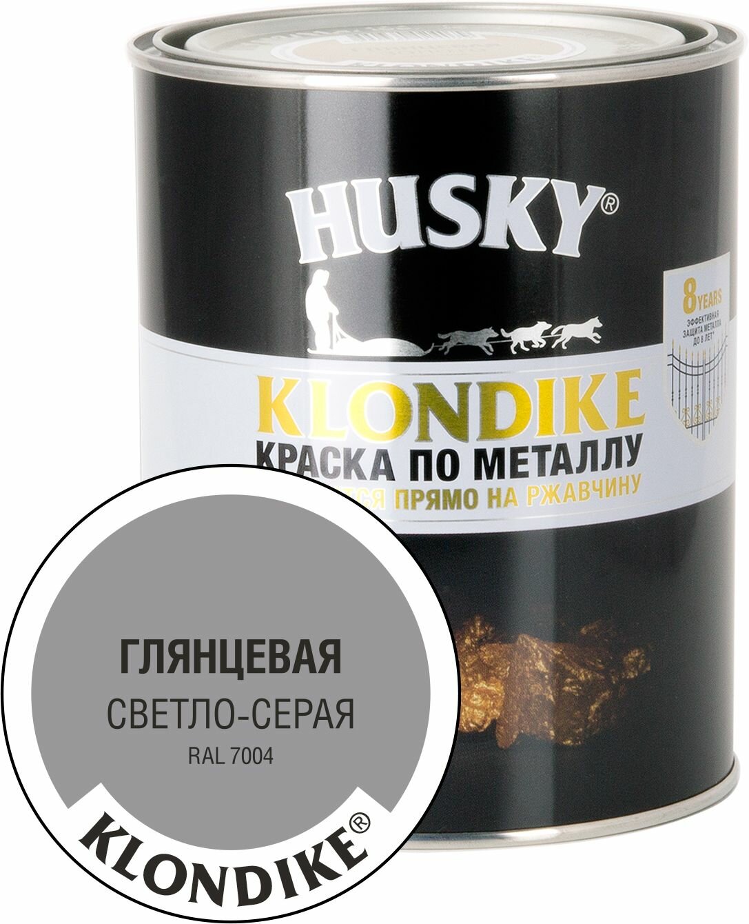 Краска алкидная (А) HUSKY Klondike по металлу гладкая