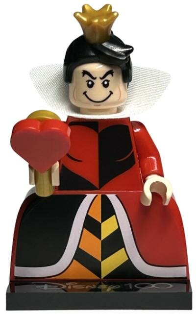 Минифигурка Lego coldis100-7 Queen of Hearts Disney 100 (Complete Set with Stand and Accessories)