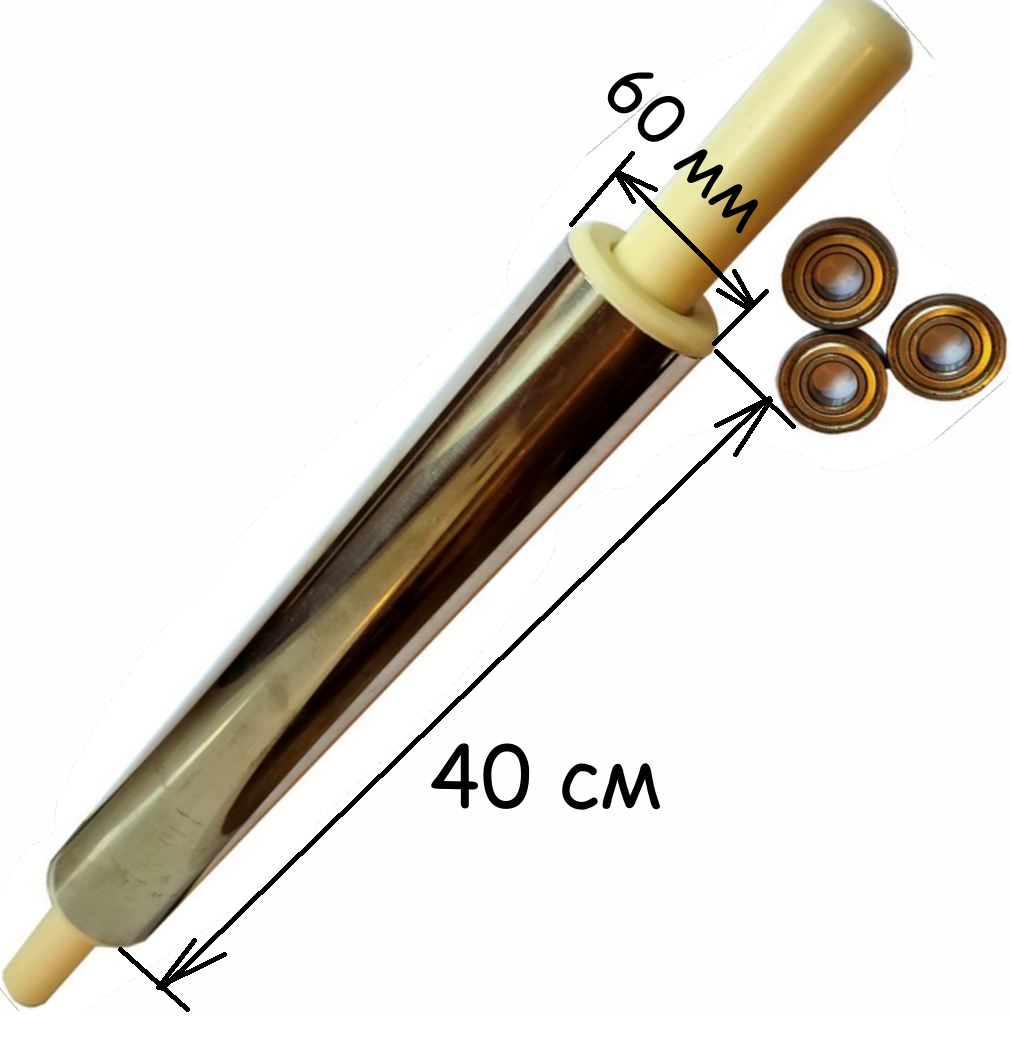Скалка для тонкого теста 40х6см