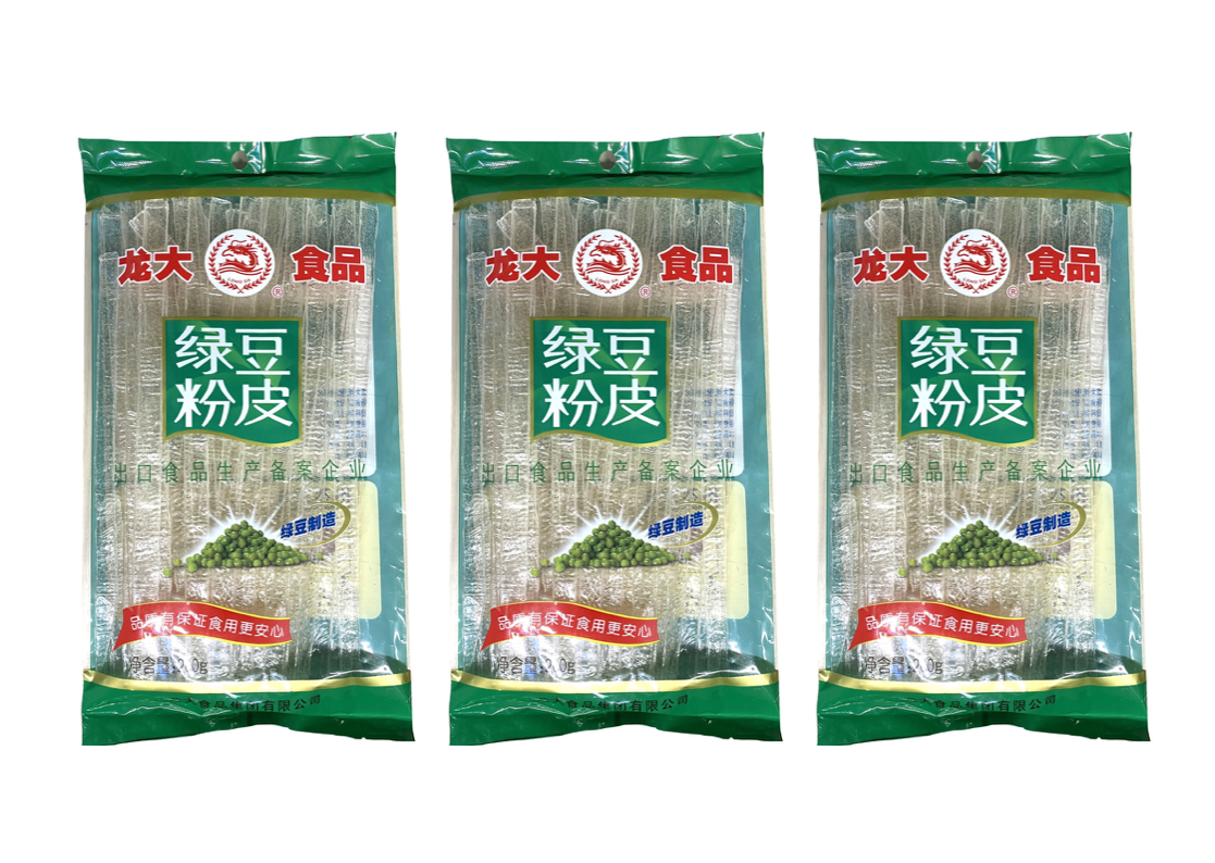 Лапша стеклянная бобовая Long Da Mung Bean Sheet 200 г, 3 шт - фотография № 1