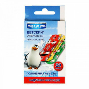 Пластырь бактерицидный мастер ЮНИ кидс полим. ОСН.С рисунк №20