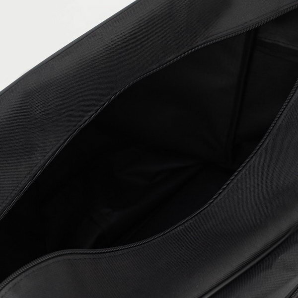 Сумка дорожная на молнии, с увеличением, наружный карман, длинный ремень, цвет чёрный - фотография № 4