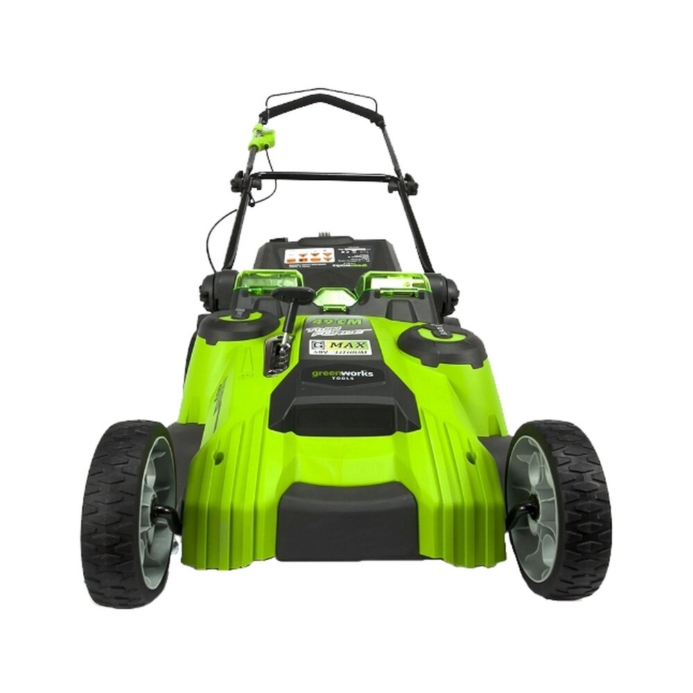 Газонокосилка аккумуляторная 49 см 40V G40LM49DB TwinForce Greenworks 2500207 - фотография № 13