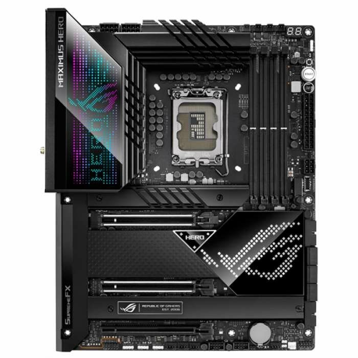 Материнская плата ASUS ROG MAXIMUS Z690 HERO, LGA1700, Z690, 5*DDR5 , HDMI+DP, SLI+CrossFireX, SATA3 + RAID, Audio, Gb LAN, USB 3.2, ATX; 90MB18E0-M0EAY0