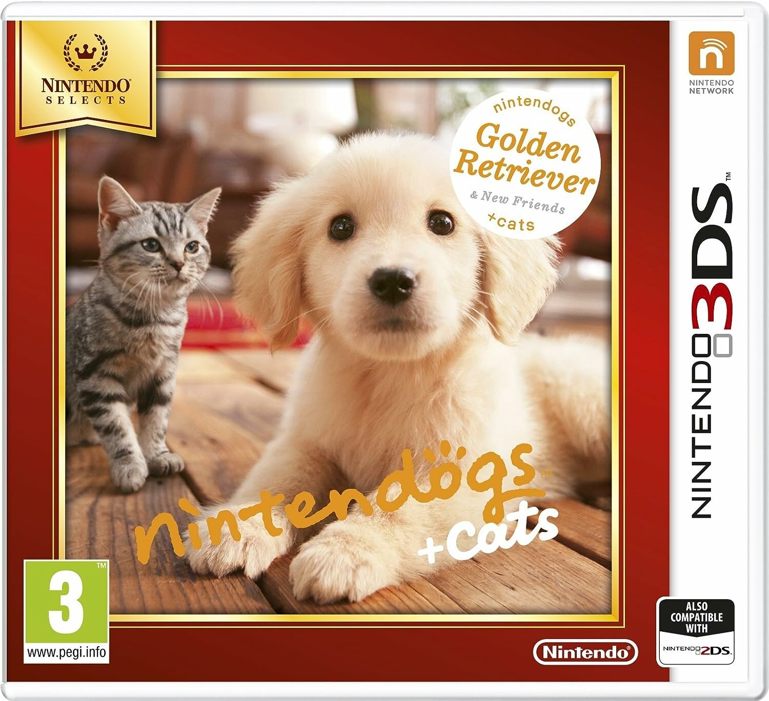 Nintendogs + Cats: Голден-ретривер и новые друзья (Nintendo Selects) (русская версия) (3DS)